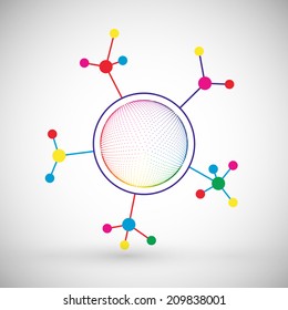 Network color technology communication background