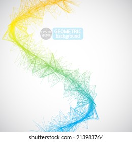 Network color technology communication background, geometric. 