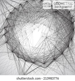 Network color technology communication background, geometric. 
