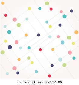 Netzwerkfarbtechnologie-Kommunikationshintergrund