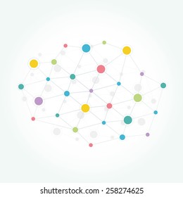 Network color technology communication background 