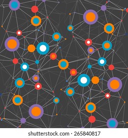Network color technology communication background. Vector