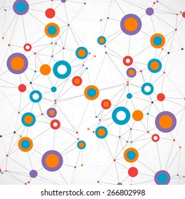 Network color technology communication background. Vector