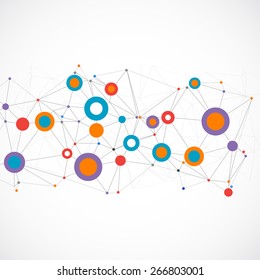 Network color technology communication background. Vector