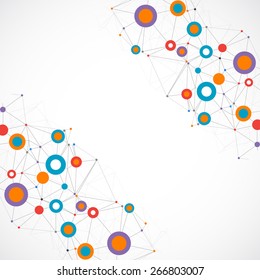 Network color technology communication background. Vector