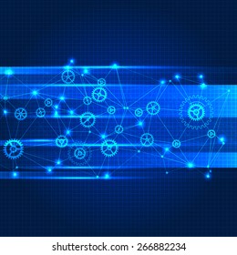Network color technology communication background. Vector