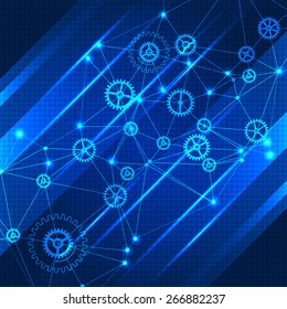 Network color technology communication background. Vector