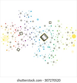Network color technology communication background and processor