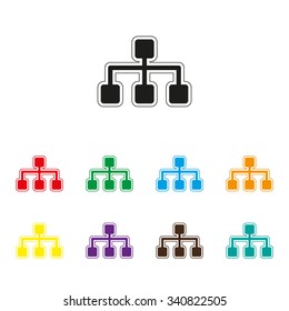 Network - color vector icon