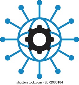 Symbol für Netzwerkkommunikation, Vektorgrafik