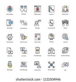 
Network and Communication Icons Set
