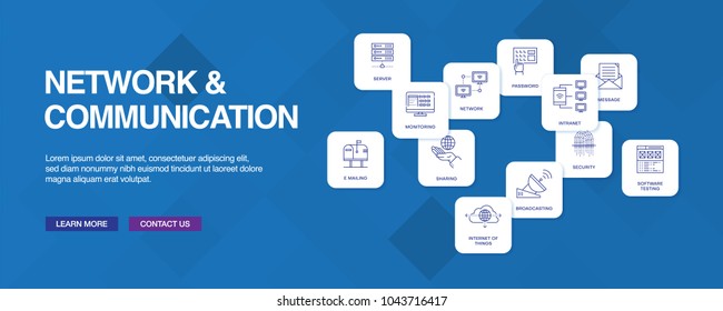 Network & Communication Infographic Icon Set