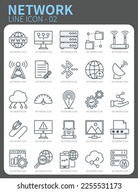 network communication internet line icon
