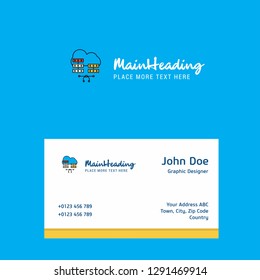 Network communication logo Design with business card template. Elegant corporate identity. - Vector