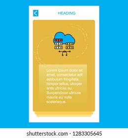 Network communication mobile vertical banner design design. Vector