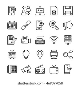 Network and Communication Vector Icons 4