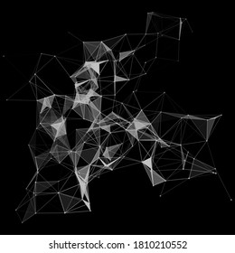 Network communications background with a modern plexus design