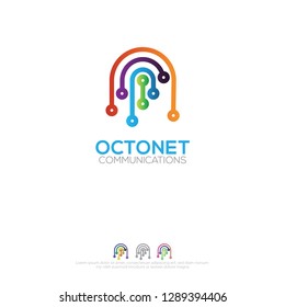 Network and Communications logo template for yours Company,
Type file CMYK type color