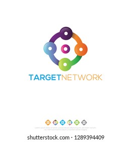 Network and Communications logo template for yours Company,
Type file CMYK type color