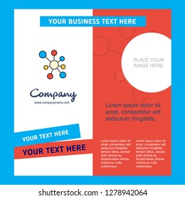 Network Company Brochure Template. Vector Busienss Template