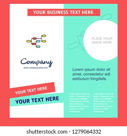 Network Company Brochure Template. Vector Busienss Template