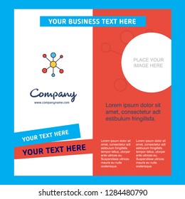 Network Company Brochure Template. Vector Busienss Template