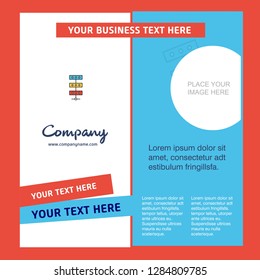 Network Company Brochure Template. Vector Busienss Template