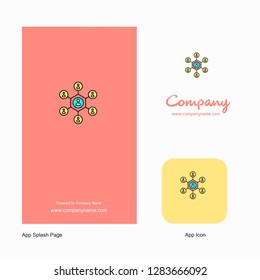 Network Company Logo App Icon and Splash Page Design. Creative Business App Design Elements