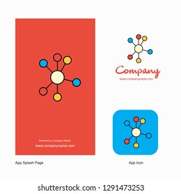 network  Company Logo App Icon and Splash Page Design. Creative Business App Design Elements