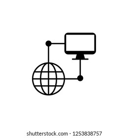 network, computer icon. Element of network icon for mobile concept and web apps. Detailed network, computer icon can be used for web and mobile