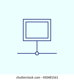 Network Computer Line icon. Eps-10.