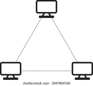 A network of computers in closed round robbin manner 