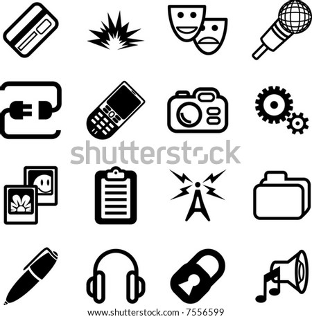 Network and computing Icon Series.  A vector Network and computing Icon Series