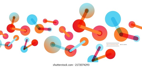 Network Concept Abstract Background. Dots Connection. Big Data Idea. Business Template For Wallpaper, Banner, Background Or Landing