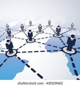 Concepto de red - Conexiones comerciales