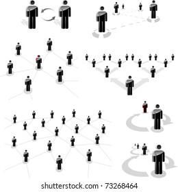 Network concept. Connect people. Business team illustration.