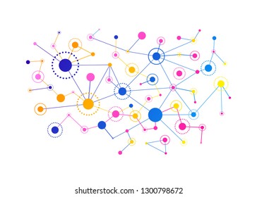 Network concept. Connection background. Connected lines and dots. Vector illustration
