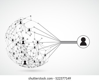 Network concept design Technology, Connection background, Abstract background science