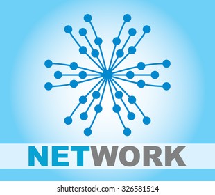 Network concept. Illustration with icon and text with abstract background