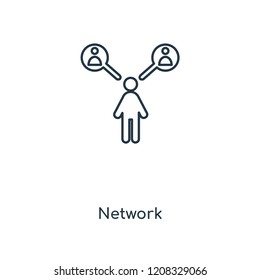 Network concept line icon. Linear Network concept outline symbol design. This simple element illustration can be used for web and mobile UI/UX.