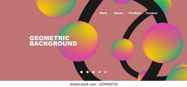 Network concept, line points connections geometric landing page background.