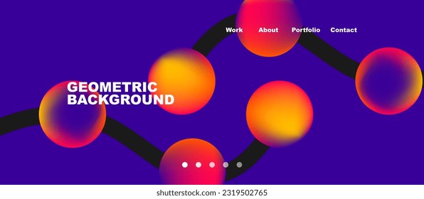 Concepto de red, puntos de línea conexiones fondo de página de inicio geométrico.