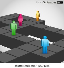 Concepto de red - Ilustración de vectores