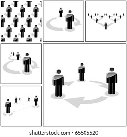 Network concept. Vector illustration.