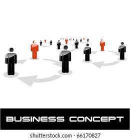 Network concept. Vector illustration.
