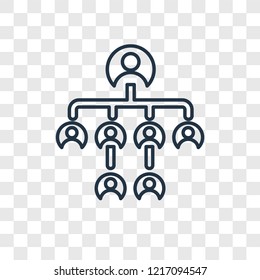 Network concept vector linear icon isolated on transparent background, Network concept transparency concept in outline style