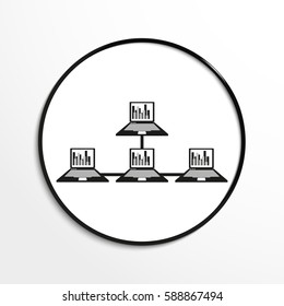 Network. Conditional symbol. Vector icon.