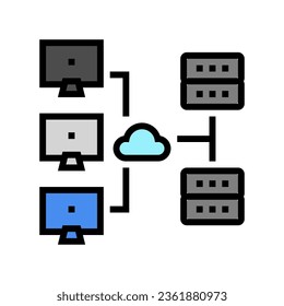 network configuration repair computer color icon vector. network configuration repair computer sign. isolated symbol illustration