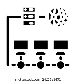 network configuration repair computer glyph icon vector. network configuration repair computer sign. isolated symbol illustration
