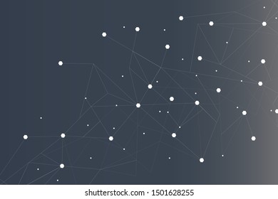 Network connect background, abstract vector. Digital network background with dots and lines for nodes, data and ai design.Abstract futuristic ai network, connecting lines and dots. Vector illustration